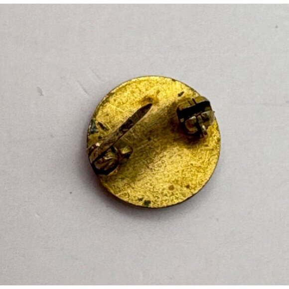 Vintage Tri-Y Tie Tack Lapel Pin YMCA Club Gold & Blue Triangle Enamel 1940s - Picture 2 of 7